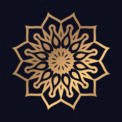 Islamic Pattern Golden Mandala Design Background