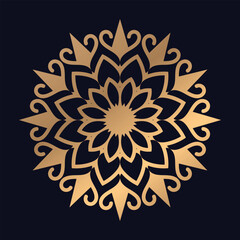 Mandala background with Abstract golden arabesque pattern gold color