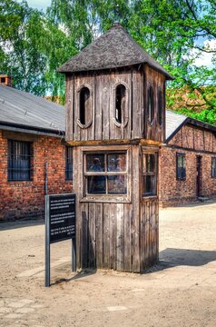 Oswiecim, Poland - May 12, 2016: Concentration camp Auschwitz-Birkenau in Oswiecim, Poland.