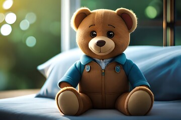 teddy bear on the couch