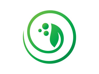 green eco friendly logo vector isolated