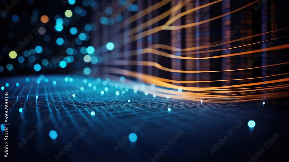 Poster modern digital abstract 3d background. can be used in the description of network abilities, technolo