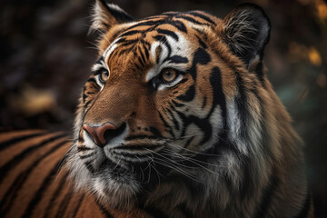tiger is looking into the distance. Generative Ai