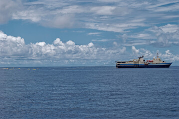 The M/V Symphony a CGG veritas owned Seismic Research Vessel conducting Seismic Operations in West Africa offshore Gabon