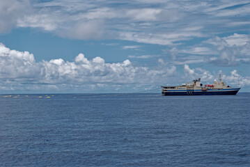 The M/V Symphony a CGG veritas owned Seismic Research Vessel conducting Seismic Operations in West...