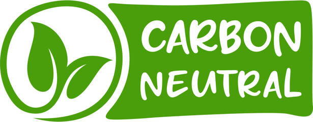 Carbon neutral label for your product. CO2 energy monoxide carbon ecology background label concept.