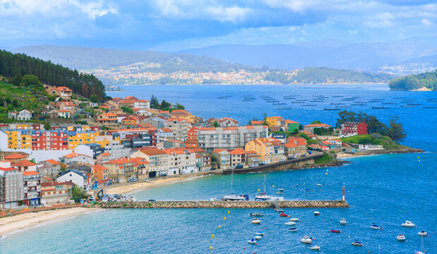 Pontevedra Estuary Panorama- Tourism in Galicia,  Spain- Raxo village