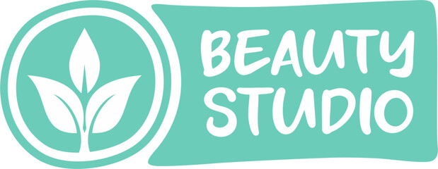 Beauty studio label, Vector health and beauty care logo, Hand drawn tags and elements for natural beauty studio, natural beauty products