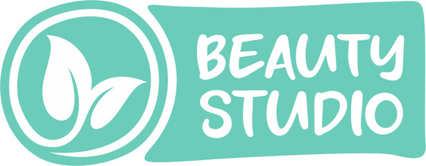 Beauty studio label, Vector health and beauty care logo, Hand drawn tags and elements for natural beauty studio, natural beauty products