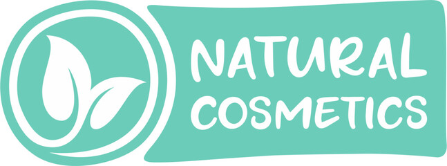 Natural cosmetics label, Vector health and beauty care logo, Hand drawn tags and elements for natural cosmetics, natural products