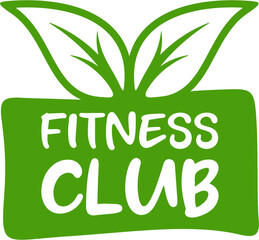 Fitness club label, Vector fitness club logo, Hand drawn tags and elements for natural fitness club, natural fitnes products