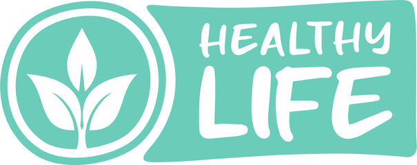 Healty life label, Vector health and beauty care logo, Hand drawn tags and elements for health life, natural health products