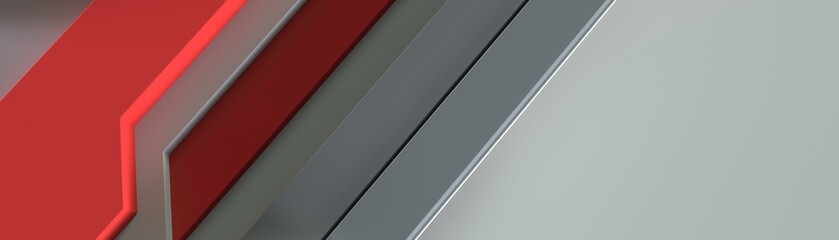Fototapeta premium volumetric geometric shapes on a white background. Blank for design.