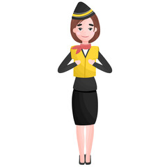 Air Hostess character, airlines flight attendants