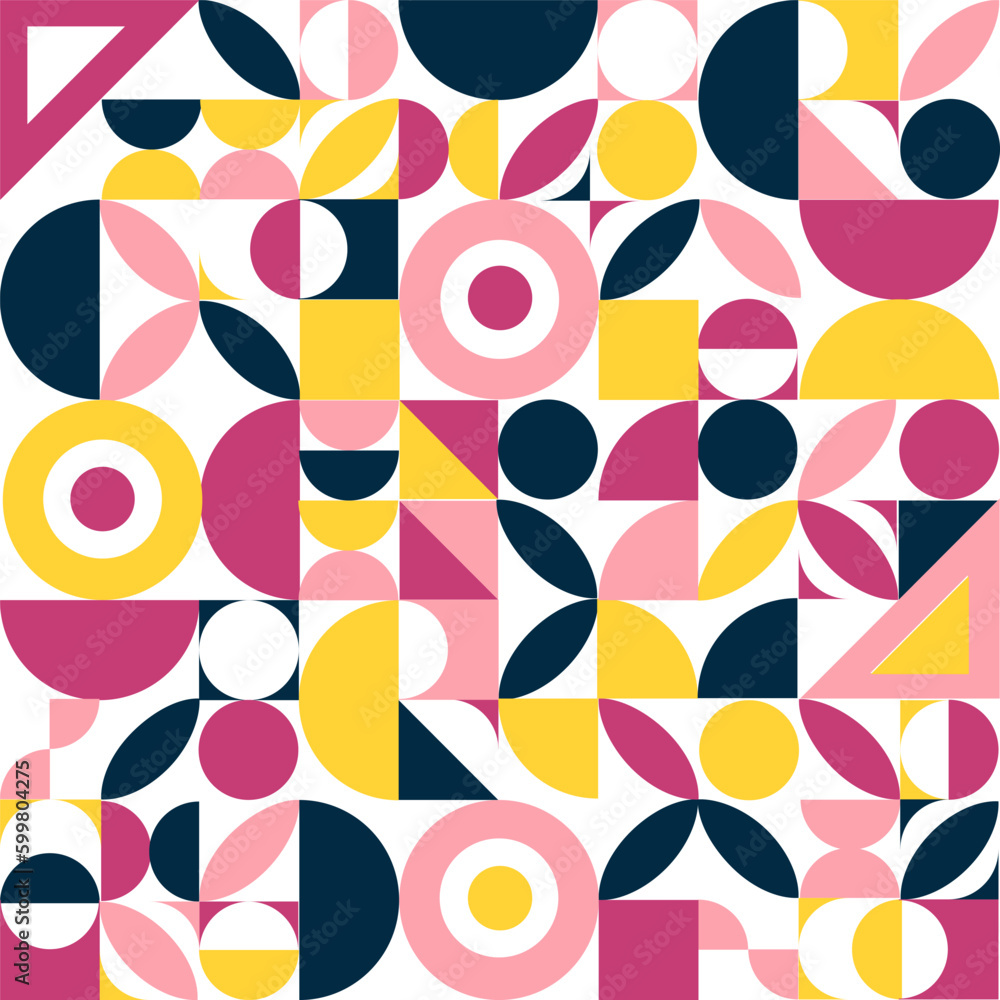 Poster geometry minimalistic artwork poster with simple shape and figure. abstract vector pattern design in