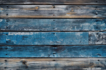 Old blue wood with horizontal boards - wallpaper - texture