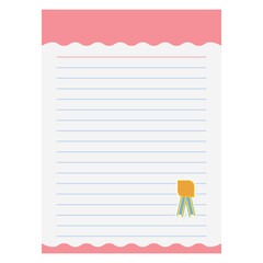 Paper Note Award Ribbon Blank Medal Gold Basic Shape
