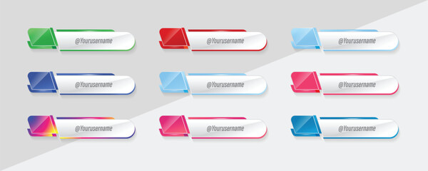 social media lower third set collection