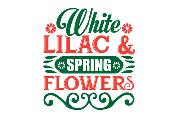 Flowers  typography illustration