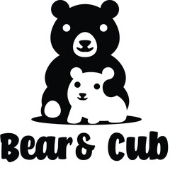 Bear and Cub Logo Mascot
