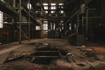 Foto op Aluminium Old an rusty abandoned industrial factory, Lost Place © mindscapephotos