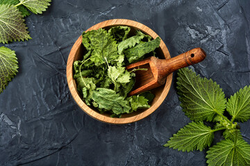 Raw and dry nettle, stinging nettles