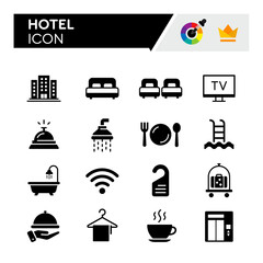 Vlog glype Vector Icons Set. Simple Flat Icon.