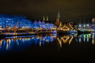 Christmas celebration in Germany city Bremen