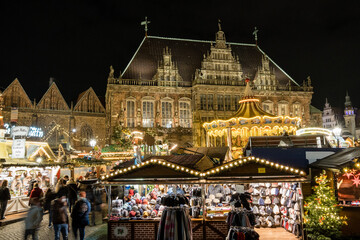 Christmas celebration in Germany city Bremen