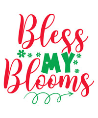 Flowers isolated typography design