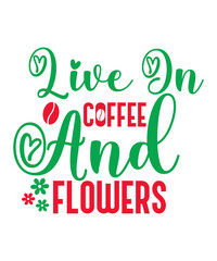 Flowers isolated typography design