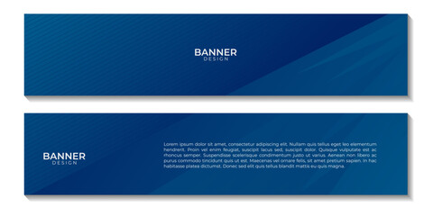 banners set abstract dark blue  geometric background with lines