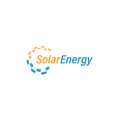 solar energy logo sun technology vector power