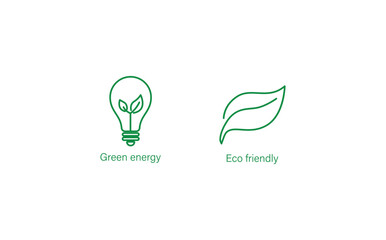 green energy, eco friendly icon vector illustration 