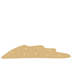 Decorative sand. Sand illustration. Organic sand.