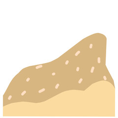 Decorative sand. Sand illustration. Organic sand.