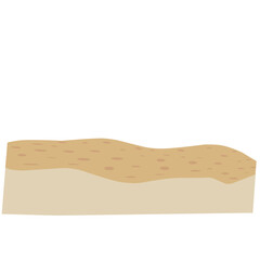 Decorative sand. Sand illustration. Organic sand.