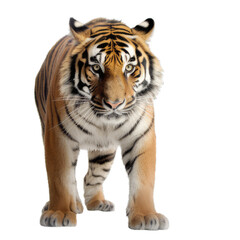Obraz na płótnie Canvas white bengal tiger isolated on transparent background cutout