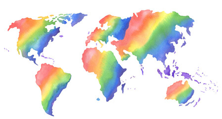 Rainbow World map
