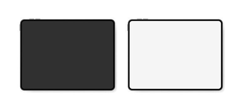 Tablet. Flat, color, tablet mockup. Vector illustration
