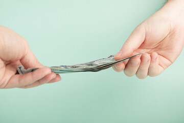 bribe, corruption, cash payment, money is transferred from hand to hand