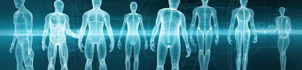 Digital healthcare and network connection on hologram modern virtual interface, medical technology and futuristic concept