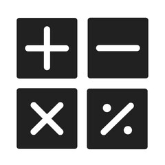 Obraz premium Calculator icon, mathematics icon isolated sign symbol vector illustration black style vector icons symbol, Calculator sign symbol.
