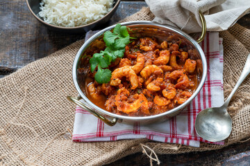 Tamarind prawn curry with rice