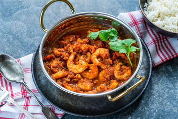 Tamarind prawn curry with rice