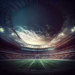 Fototapeta na wymiar soccer stadium, generative Ai 