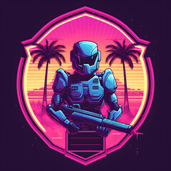 Synthwave solider 