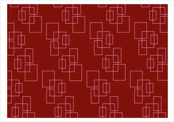 abstract vector geometric square pattern on a red background. can be used for gift wrapping, business cards, screen backgrounds, and other digital media.
