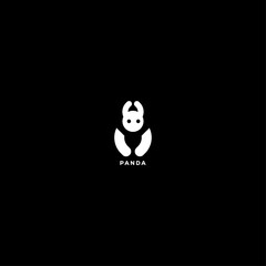 black and white panda icon