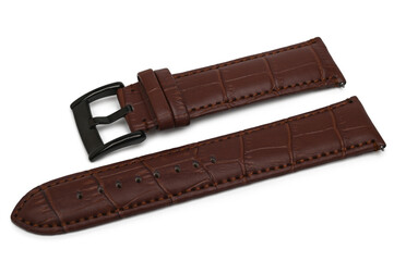 Leather watch strap